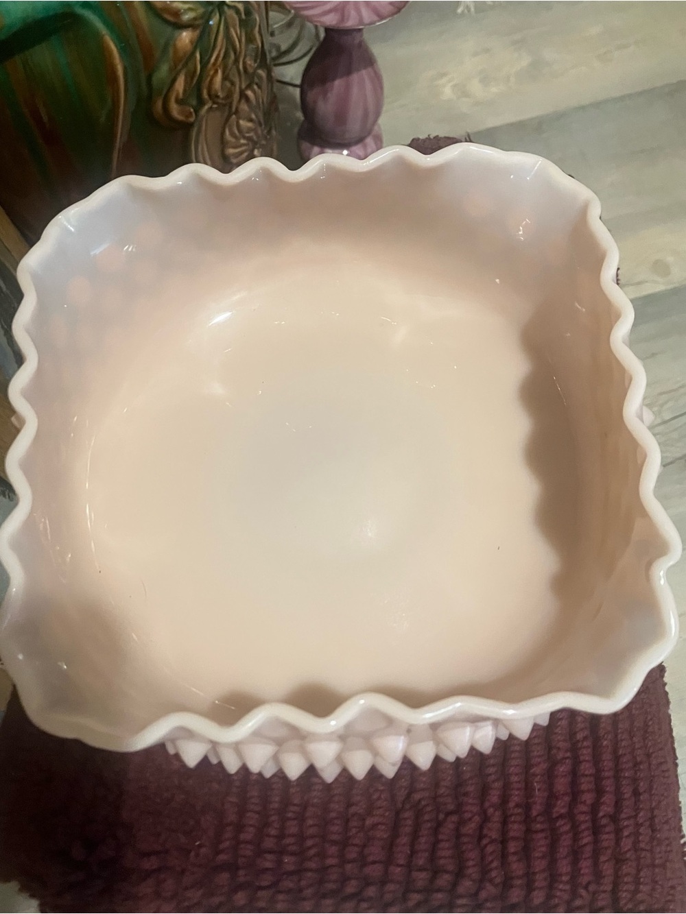 Fenton Blush Pink Hobnail Glass Bowl - Picture 3 of 3